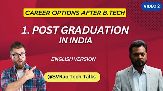 What next after BTech  Career Options  1 PG in India [upl. by Ttiwed]