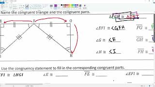 Name Corresponding Congruent Parts Page 1 Question 4 to 5 [upl. by Domingo477]