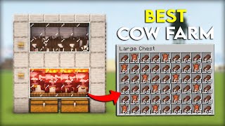 Best Automatic Cow Farm Tutorial in Minecraft 120 Java amp Bedrock  Easy and Efficient [upl. by Akiehsal156]