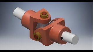 Universal Coupling  Autodesk Inventor  Part Design And Assembly [upl. by Ahsini]