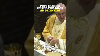 Pope Francis Celebrates Mass Ad Orientem catholic church [upl. by Jayme302]