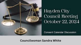 Consent Calendar Sandy White shares [upl. by Britni]