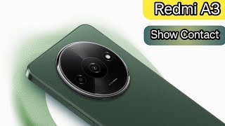 Contact Show Redmi A3How To Show All Contacts Redmi A3 Redmi A3Mein Contact Show Kaise Karen [upl. by Ysdnil]