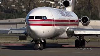 Kalitta Air Charters Boeing 727 Powers Up Out of Seattle  KBFI [upl. by Fonzie738]