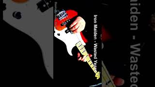 Fretted VS Fretless  Wasted Years  Iron Maiden basicallybassguitar ironmaiden [upl. by Twyla520]