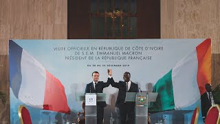 À Abidjan conférence de presse avec Alassane Ouattara Président de la République de Côte dIvoire [upl. by Oriel]