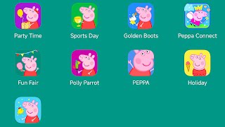 Peppa Pig Party TimeSports DayPeppa Pig Golden BootsConnectPeppa Pig Fun FairPolly Parrot [upl. by Evaleen103]