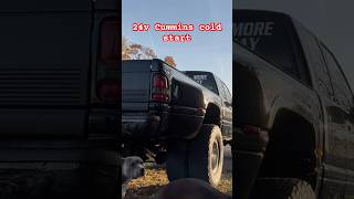 24v Cummins cold start cummins coldstart cumminsdually dieselpower dieselexhaust dieseltuning [upl. by Anuahs]