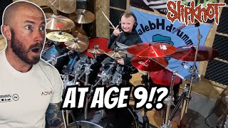 Drummer Reacts To  Slipknot  Disasterpiece  Drum cover Age 9 Isolated Drums [upl. by Schlenger]