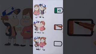 Gravity falls mabel and Dipher battery puzzle art mabel dipher [upl. by Atinaej]