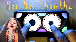 Har Har Shambhu on Mobile Tabla  Instrumental Ringtone  Bhajan Style  Piano  Drum  WalkBand App [upl. by Ahsoet]