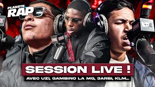 SESSION FREESTYLE avec Uzi Gambino La MG 3arbi KLM SAM Fablito  PlanèteRap [upl. by Nerua67]