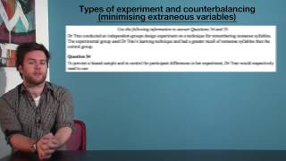 VCE Psychology  Types of Experiment and Counterbalancing [upl. by Jaymee]