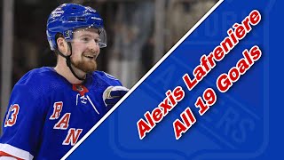 Alexis Lafrenière  All 19 Goals of the 202122 NHL Season [upl. by Nosnej]