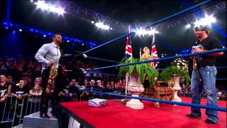 AJ Styles crashes the coronation of Magnus January 2 2014 [upl. by Suivatra320]