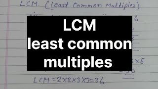 LCMleast common multiples लघुत्तम समापवर्तक।lcmLCMclass 1 to 10 [upl. by Tim]