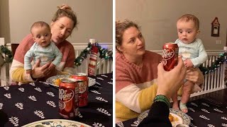 Toddler Obsessed With Dr Pepper Can [upl. by Recor963]