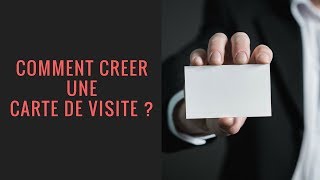 Comment creer une carte de visite [upl. by Willms]