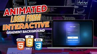 Interactive Gradient Background with Animated Login Form  HTML CSS amp JavaScript Tutorial [upl. by Yug]