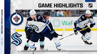 Jets  Kraken 12921  NHL Highlights [upl. by Ellenad]