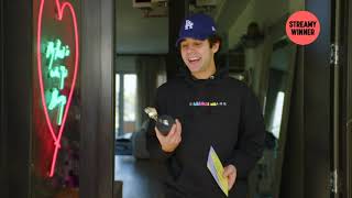 David Dobrik and Justin Bieber Win Collaboration  2020 YouTube Streamy Awards [upl. by Ahsinhoj]