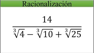 Racionalización cúbica  Suma y resta de 3 raíces  Resultado comprobado con MAPLE [upl. by Beard]