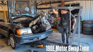 190E Gets Bad Motor Pulled Out [upl. by Akyre]