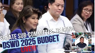 SENATE SUBCOMMITTEE HEARING  DSWD BUDGET 2025  SEPT 16 2024 [upl. by Nnayr]