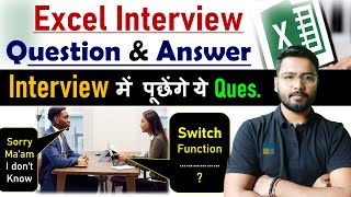 Excel interview question and answer  Switch in Excel  Excel Interview [upl. by Ydassac]