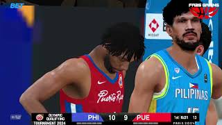 Gilas Pilipinas vs Puerto Rico  NBA2K24 PC Gameplay  July 8 2024  FIBA2K CPU VS CPU [upl. by Daniel]