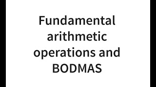 Fundamental Arithmetic Operations and BODMAS Exercise Part 1 SATHEELAW swayamprabha clat [upl. by Anesor]