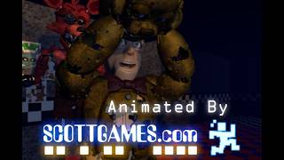 FNAF Springlock Failure Scene But Animated By Scott Cawthon  FNAF 10th Anniversary Special [upl. by Auqinat]