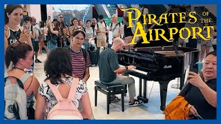 PIRATES OF THE CARIBBEAN on PUBLIC PIANO and the Airport Got Silent 😨 [upl. by Atsylac]