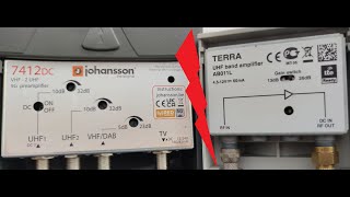 Test amplifiers Terra AB011L vs Johansson 7412 with serbian DVBT2 signal [upl. by Anav]