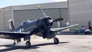 Startup of a Corsair  Vought F4U1A [upl. by Pebrook992]