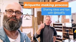 Briquette making process  Sharing method and tips with AbellTo woodwork briquettes [upl. by Erskine]