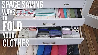 How to Fold Your Clothes to Save Space  HGTV [upl. by Nosral]