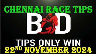 CHENNAI RACE TIPS  22112024  HORSE RACING TIPS  BEST HORS RACING TIPS  HORSE  TIPSONLYWIN [upl. by Hayalat]