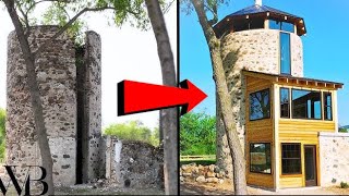 Renovating a 100yearold Silo into a Cozy Home renovation contructions woodworking diy [upl. by Ydnew852]