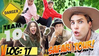 TEAM 10 GOES ON A SAFARI DANGEROUS w Jake Paul Kade Tessa amp Martinez Twins [upl. by Stephanie566]