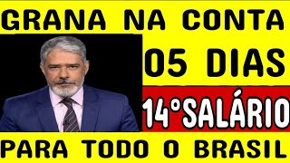 ðŸš¨ FINALMENTE 14Â°SALÃRIO INSS NA CONTA DOS APOSENTADOS EM 05 DIAS PARA TODO BRASIL [upl. by Charie116]