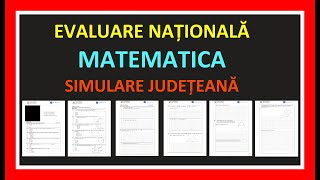 EVALUARE NATIONALA 2023 MATEMATICA SIMULARE MODEL REZOLVARE EXAMEN CLASA 8 SUBIECTE EVALUARE 2023 [upl. by Ammadis]