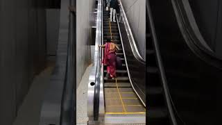 Old women escalator pavangal 🤣 unexpected fun mall sideeffects oldman escalator anguvaanakonilu [upl. by Lydie321]