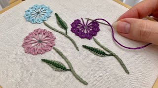 Effortless Needle Work Easy and Beautiful Flower Embroidery Designs for Beginners Basic Stitches [upl. by Cullen365]