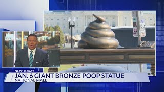 ‘Giant bronze poop’ statue ‘honoring’ those involved in Jan 6 riot appears on National Mall [upl. by Connie]