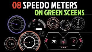 08 Speedometer Working Animation  GREEN SCREEN [upl. by Adnoluy]