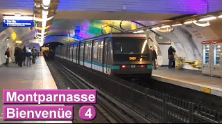 Montparnasse  Bienvenüe  Ligne 4  Métro de Paris  RATP MP89 [upl. by Hoopen]