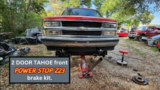 Power Stop Z23 front brake kit for my 96 2 Door Tahoe [upl. by Plate]