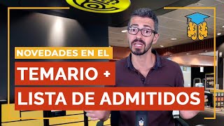 💥NOVEDADES en el Temario  Lista de Admitidos  CORREOS 2023 [upl. by Annotahs]