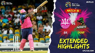 Extended Highlights  Barbados Royals vs St Kitts and Nevis Patriots  CPL 2023 [upl. by Nire]